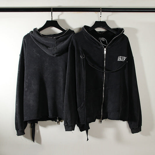 Askyurself Hoodie Zipper Hoodie Coat Tide