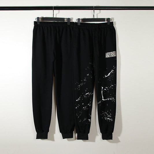 Askyurself Pant Casual Pants Terry Ankle-Tied Trousers Sweatpants