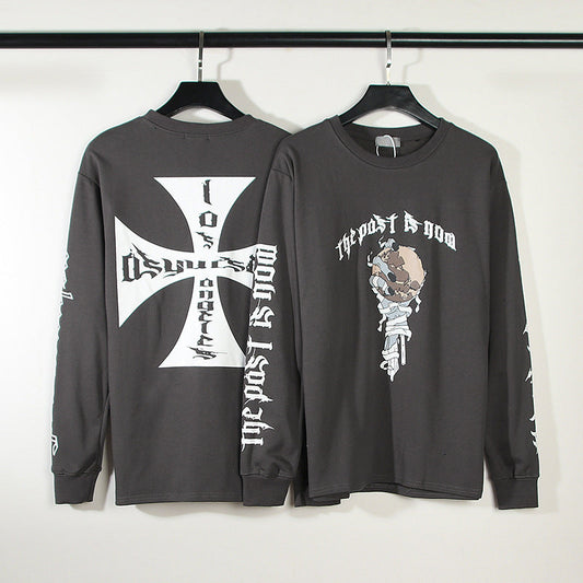 Askyurself T-shirts Big Talker Same Skull Hand Cross Sweater