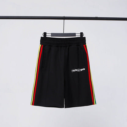 Palm Angle Shorts Palm Angels Casual Striped Shorts Elastic Men's and Women's Sports Fifth Pants